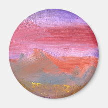 Abstract - Guash - Lovely meadows 1 of 2 Magnets