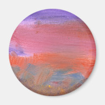 Abstract - Guash - Lovely meadows 2 of 2 Fridge Magnet