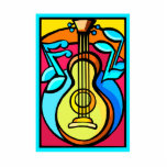 Abstract Guitar and Music Notes Graphic Design Photo Cutouts
