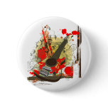 Abstract Guitar Logo Pinback Buttons