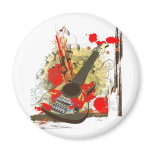 Abstract Guitar Logo Refrigerator Magnets