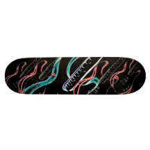 Abstract Guitar Skateboard