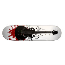 Abstract guitar Skateboard design