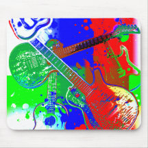 Abstract Guitars Collage Mousepads