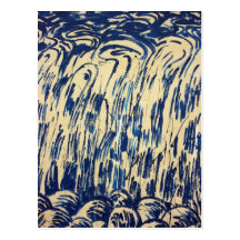 Abstract - heads postcard