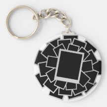 abstract illustration of blank  frame keychains