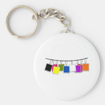 abstract illustration of blank  frame keychains