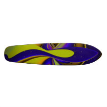 Abstract in gelb blau lila schwarz personalisiertes deck