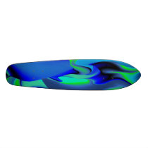 Abstract in green and blue skateboardbretter