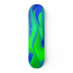 Abstract in green blue individuelles skateboard