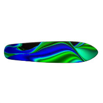 Abstract in green blue bedruckte skateboarddecks