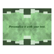 Abstract in Shades of Green Postcard