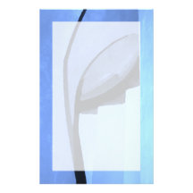 Abstract in shades on blue. stationery paper