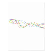 Abstract Interwined Squiggles Postcard