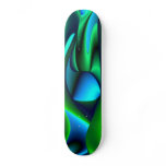 Abstract into green blue black skateboards