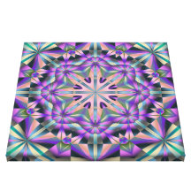 Abstract kaleidoscope canvas print Cycling Purples