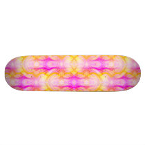Abstract Kimono (PINK&YELLOW) Skateboard