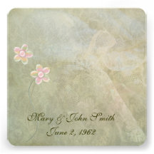 Abstract Lace Vow Renewal Personalized Invitation