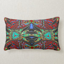 Abstract Life lumbar pillow by Whimzwhirled pillows