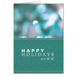 Abstract Lights Damask Holiday Greeting Card