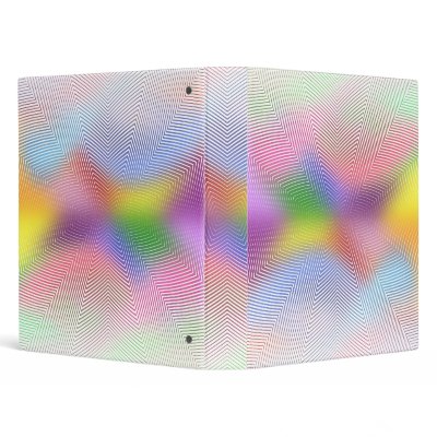 Abstract Lines & Colours: Custom Binder by spiritswitchboard