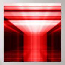 abstract lines (red) poster