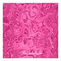 Abstract Liquid Metal Pink Birthday Event Custom Invitations