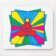 Abstract Lotus Pose Yoga Gift Mousepads