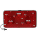 abstract love red hearts speakers