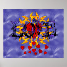 Abstract Love Valentine Posters