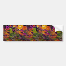 Abstract Magic garden Bumper Stickers