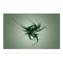 Abstract Matrix Green Things Postcard