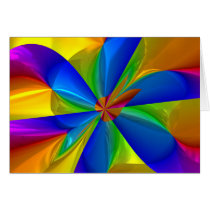 Abstract Metallic Flower Rainbow Colour Swirl
