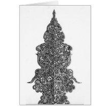 Abstract mirror design greeting cards