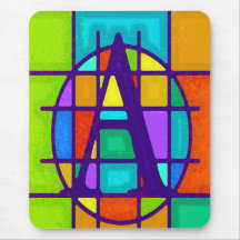 Abstract Monogram Letter A Mouse Pad