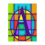 Abstract Monogram Letter A Postcard