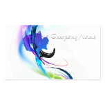 Abstract Morning Glory Paint Splatters Business Card Template