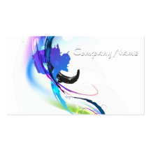 Abstract Morning Glory Paint Splatters Business Card Template