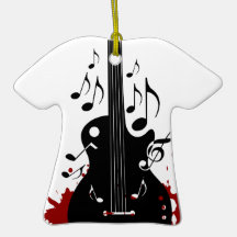 Abstract music background christmas tree ornaments