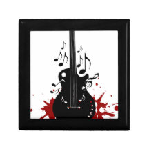 Abstract music background jewelry box