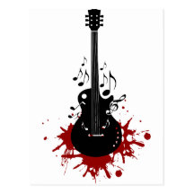 Abstract music background post card