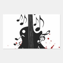 Abstract music background rectangle sticker