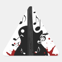 Abstract music background triangle stickers
