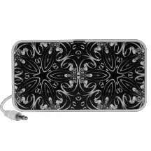 Abstract Musical Design - Black & White Mp3 Speaker