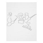 Abstract musician figures done in black letterhead template