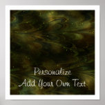 Abstract Nebula Texture - Yellow Poster