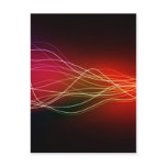 abstract neon laser flow post card