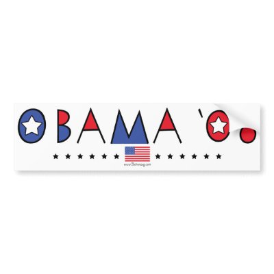 Abstract Obama 2008 Bumper Stickers by buttonZup