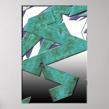 Abstract Oil and Digital Poster