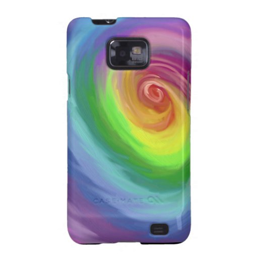 Abstract Oil painting rainbow swirl pattern Galaxy S2 Cases